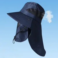 Fisherman Hat Men's Summer Outdoor Travel Sunshade Hat Anti-ultraviolet Fishing Face-shading Sunscreen Hat Big Cornice Sun Hat main image 2