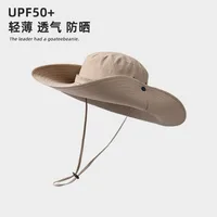 Fisherman Hat Men's Summer Outdoor Travel Sunshade Hat Anti-ultraviolet Fishing Face-shading Sunscreen Hat Big Cornice Sun Hat sku image 20