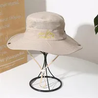 New Outdoor Embroidered Fisherman Hat Men's And Women's Camping Mountaineering Sunshade Hat Fishing Sunscreen Western Cowboy Hat Series sku image 2
