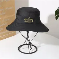 New Outdoor Embroidered Fisherman Hat Men's And Women's Camping Mountaineering Sunshade Hat Fishing Sunscreen Western Cowboy Hat Series sku image 4