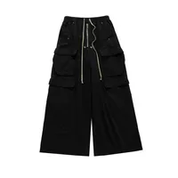 Jiayiku Fashion Brand Chic American Street RO Style Wide Leg Overalls Men's New Multi-pocket Design Loose Flared Pants main image 3