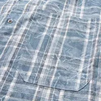 Jiayiku Fashion Brand Chic American Retro Washed Tie-dyed Distressed Plaid Long Sleeve Shirt New Loose Top For Men And Women main image 4