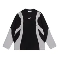 Jiayiku Men's Clothing High Street Fashion Men's Retro Color Matching Long-sleeved T-shirt Pullover New Street Functional Style Sweater sku image 2