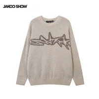 Jiayiku Men's Clothing Vintage American Style Vintage Deer Plush Thickened Sweater New Retro Jacquard Round Neck Bottoming Sweater main image 1