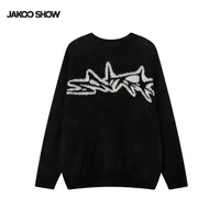 Jiayiku Men's Clothing Vintage American Style Vintage Deer Plush Thickened Sweater New Retro Jacquard Round Neck Bottoming Sweater main image 2