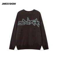Jiayiku Men's Clothing Vintage American Style Vintage Deer Plush Thickened Sweater New Retro Jacquard Round Neck Bottoming Sweater main image 3