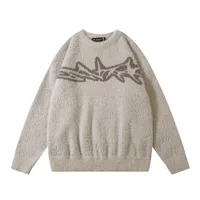 Jiayiku Men's Clothing Vintage American Style Vintage Deer Plush Thickened Sweater New Retro Jacquard Round Neck Bottoming Sweater sku image 1