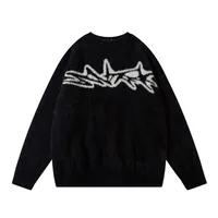Jiayiku Men's Clothing Vintage American Style Vintage Deer Plush Thickened Sweater New Retro Jacquard Round Neck Bottoming Sweater sku image 9