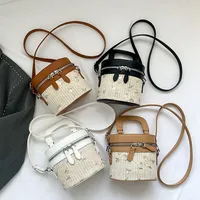 Internet Celebrity Woven Fashionable Elegant Handbag  Summer New Stylish Shoulder Bag Straw Woven Textured Bucket Bag Trendy main image 1