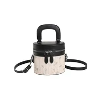 Internet Celebrity Woven Fashionable Elegant Handbag  Summer New Stylish Shoulder Bag Straw Woven Textured Bucket Bag Trendy sku image 2