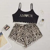 Wish Europe And The United States    Selling Printed Suspenders Tube Top Shorts Home Clothes main image 2