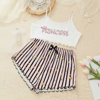 Wish Europe And The United States    Selling Printed Suspenders Tube Top Shorts Home Clothes main image 3