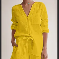Women's Cotton Pajamas Europe And The United States,  Europe And The United States Pajamas Cotton Summer, Women's Summer Pajamas Cotton Gauze main image 2