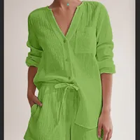 Women's Cotton Pajamas Europe And The United States,  Europe And The United States Pajamas Cotton Summer, Women's Summer Pajamas Cotton Gauze main image 4