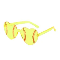 Candy-colored Love-shaped Sunglasses Personalized One-piece Glasses Manufacturers Wholesale New   Sunglasses main image 2