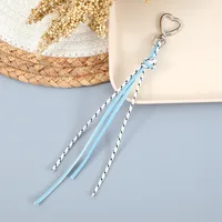 New Style Woven Leather Rope Keychain Pendant Simple All-match Miu Bag Hanging Accessories Short Mobile Phone Lanyard sku image 1