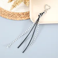 New Style Woven Leather Rope Keychain Pendant Simple All-match Miu Bag Hanging Accessories Short Mobile Phone Lanyard sku image 2