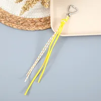 New Style Woven Leather Rope Keychain Pendant Simple All-match Miu Bag Hanging Accessories Short Mobile Phone Lanyard sku image 7