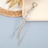 New Style Woven Leather Rope Keychain Pendant Simple All-match Miu Bag Hanging Accessories Short Mobile Phone Lanyard sku image 12