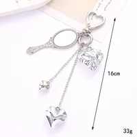 Hot Sale New Love Metal Keychain Pendant Bag Hanging Decorations Niche Y2K Mobile Phone Pendant Accessories main image 2