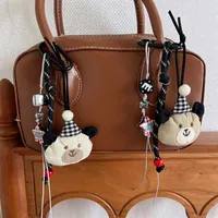 Miu Style Carabiner Letter Puppy Bear Car Keychain Sweet Bead Chain Pendant Bag Pendant Hanging Jewelry main image 4