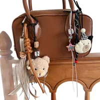 Miu Style Carabiner Letter Puppy Bear Car Keychain Sweet Bead Chain Pendant Bag Pendant Hanging Jewelry main image 5