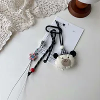 Miu Style Carabiner Letter Puppy Bear Car Keychain Sweet Bead Chain Pendant Bag Pendant Hanging Jewelry sku image 9