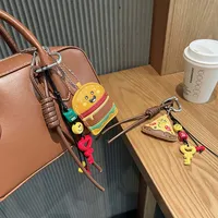 Spring And Summer New Sweet Cool Girl New Miu Bag Pendant Leather Flower Camera Pendant Car Key Chain main image 3