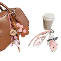 Spring And Summer New Sweet Cool Girl New Miu Bag Pendant Leather Flower Camera Pendant Car Key Chain main image 5