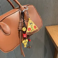 Spring And Summer New Sweet Cool Girl New Miu Bag Pendant Leather Flower Camera Pendant Car Key Chain sku image 3