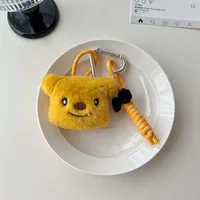 New-style Cartoon Cotton-filled Fabric Puppy Rabbit Doll Car Keychain Pendant Mobile Phone Lanyard Bag Hanging Ornaments For Women sku image 3