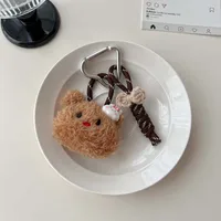New-style Cartoon Cotton-filled Fabric Puppy Rabbit Doll Car Keychain Pendant Mobile Phone Lanyard Bag Hanging Ornaments For Women sku image 14