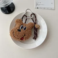 New-style Cartoon Cotton-filled Fabric Puppy Rabbit Doll Car Keychain Pendant Mobile Phone Lanyard Bag Hanging Ornaments For Women sku image 5