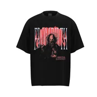 Jiayiku Men's  Summer American Street Fashion Brand Washed Tee Cultural Shirt Dark Character T-Shirt Short Sleeve main image 2