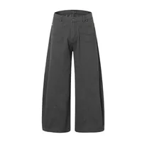 Jiayiku Men's  American Retro Washed Personalized Cleanfit Casual Pants Straight Loose Wide-Leg Pants sku image 6