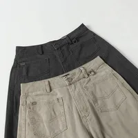 Jiayiku Men's  American Retro Washed Personalized Cleanfit Casual Pants Straight Loose Wide-Leg Pants main image 3