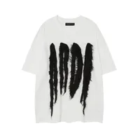 Jiayiku Men's T-Shirt Summer American Retro Hip-Hop Trendy Brand Heavy Fur Splicing Personalized Trendy T-Shirt Short Sleeves main image 4
