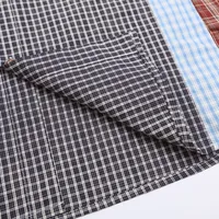Jiayiku Men's  Summer New American Retro Vintage Plaid Design Shirt Short-Sleeved Couple main image 4