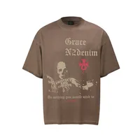 Jiayiku Men's Clothing  Summer American Street Hip-Hop Trendy Brand Tee Bottoming Shirt Dark Skull Short-Sleeved T-Shirt For Men main image 1