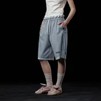 Jiayiku Trendy Brand  New American Retro Trendy Brand Color Matching Suit Shorts Straight Loose Sports Pants For Men And Women main image 2