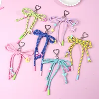 Little Red Book Trendy Miu Style Fresh Style Woven Bow Bag Mobile Phone Keychain Hanging Small Gift Accessories main image 1