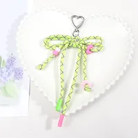 Little Red Book Trendy Miu Style Fresh Style Woven Bow Bag Mobile Phone Keychain Hanging Small Gift Accessories main image 4