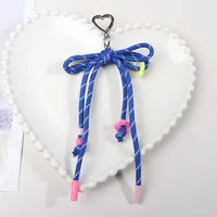 Little Red Book Trendy Miu Style Fresh Style Woven Bow Bag Mobile Phone Keychain Hanging Small Gift Accessories sku image 11
