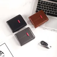 New  Men's Wallet Short Hot Selling Bag Ultra Light Coin Purse Vintage Casual Buckle Square Bag main image 1