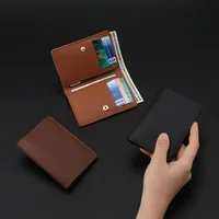 Women's Wallet Simple Folding Snap Button Small Wallet Driver's License Card Bag Male Student Soft Wallet Wholesale main image 1