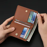 Women's Wallet Simple Folding Snap Button Small Wallet Driver's License Card Bag Male Student Soft Wallet Wholesale main image 2