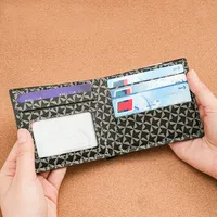 Men's Wallet Card Holder Men's Short Wallet Plaid Multi-Card Holder Vintage Wallet Man Men's Wallet main image 3