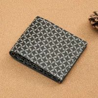 Men's Wallet Card Holder Men's Short Wallet Plaid Multi-Card Holder Vintage Wallet Man Men's Wallet sku image 1