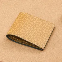 Men's Wallet Card Holder Men's Short Wallet Plaid Multi-Card Holder Vintage Wallet Man Men's Wallet sku image 2
