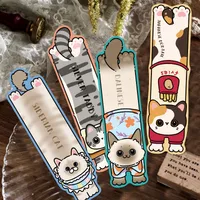 30 Original Kitten Reading Bookmarks Simple Hand Account Literary Creative Material Ins Reading Paper Bookmarks Can Be DIY main image 1